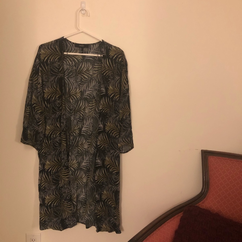 Palm Leaf F21 Kimono Beach Cover Up